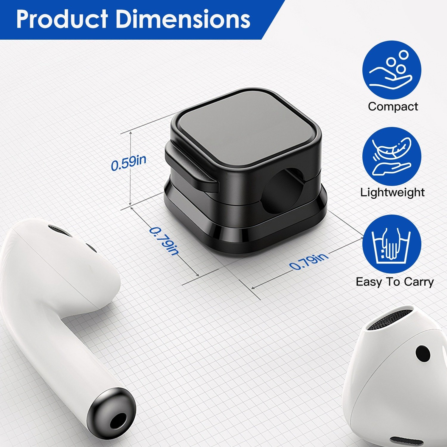 Magnetic Cable Organizer Clips – 6 Pack - Image 4