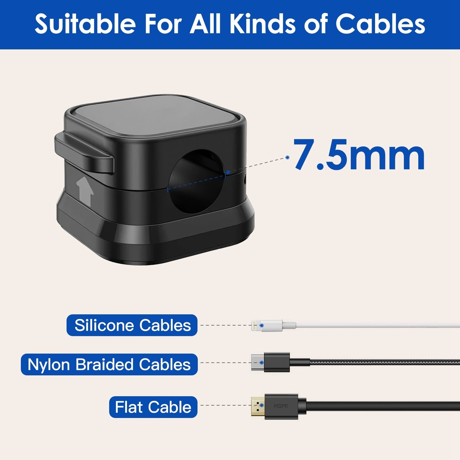 Magnetic Cable Organizer Clips – 6 Pack - Image 8